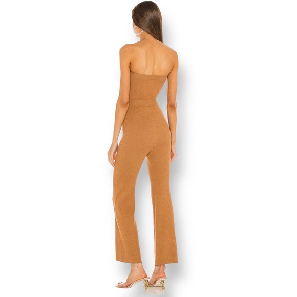 Revolve House of Harlow X Sofia Richie Efron Knit Jumpsuit Tan Size XS - Picture 3 of 11